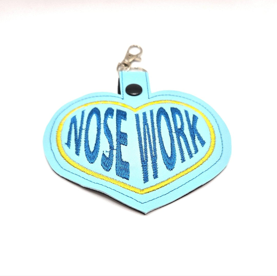 Rewarding Rover LLC Small I Love Nose Work" Keychain Fob — image 2