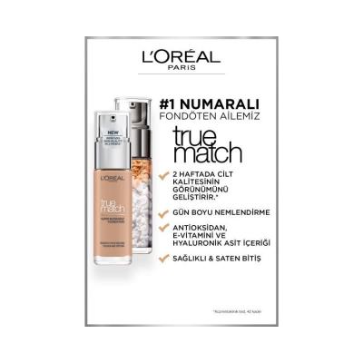 Loreal Paris True Match Foundation - Natural Look, Long Lasting, Hydrating Makeup for All Skin Types - 3R Rose Beige