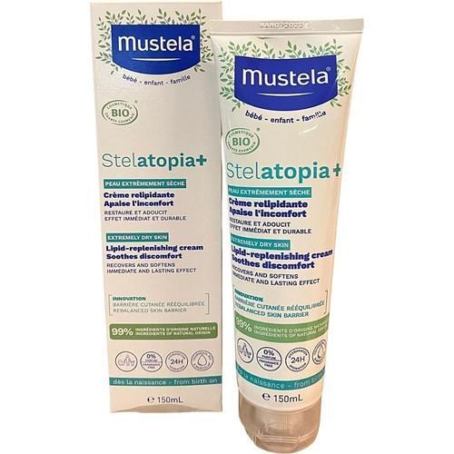 Mustela Stelatopia Moisturizing Cream for Sensitive Skin - 150ml Hydrating Relief for Dry, Irritated Skin