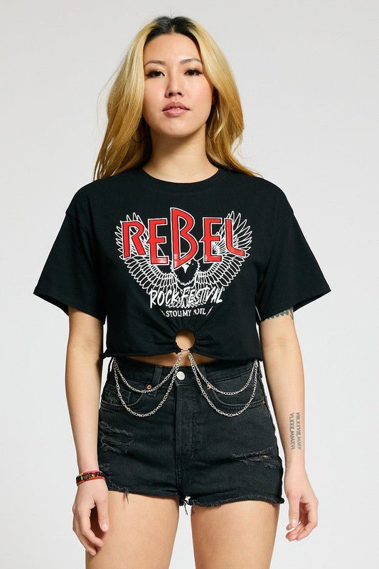 Rock it Chained Fashion Crop Top