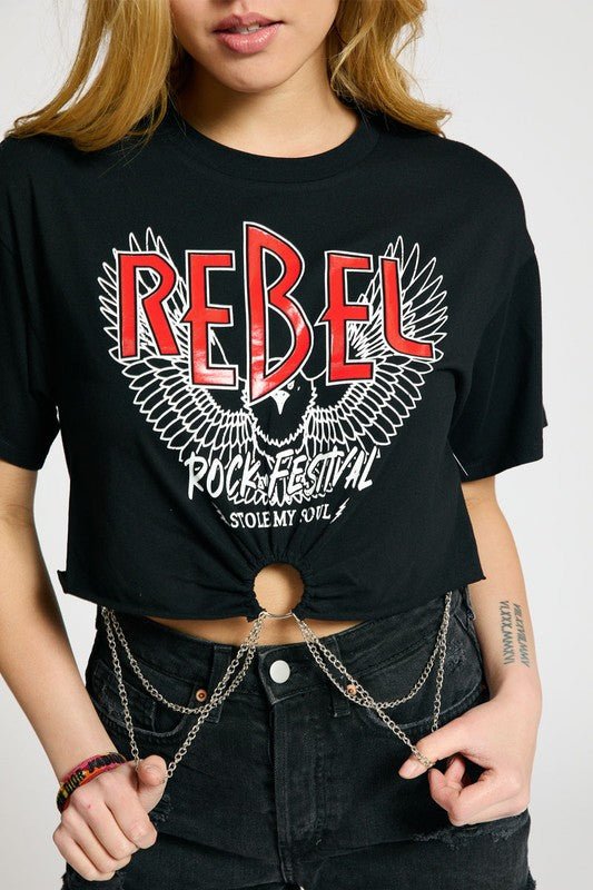 Rock it Chained Fashion Crop Top