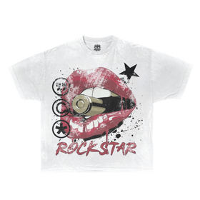 Rockstar Streetwear White Cotton Tee Casual Wardrobe Essential True To Size For Confident Everyday Style