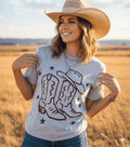 Wild Junkie Star Spangled Boots Graphic Tee — main product shot
