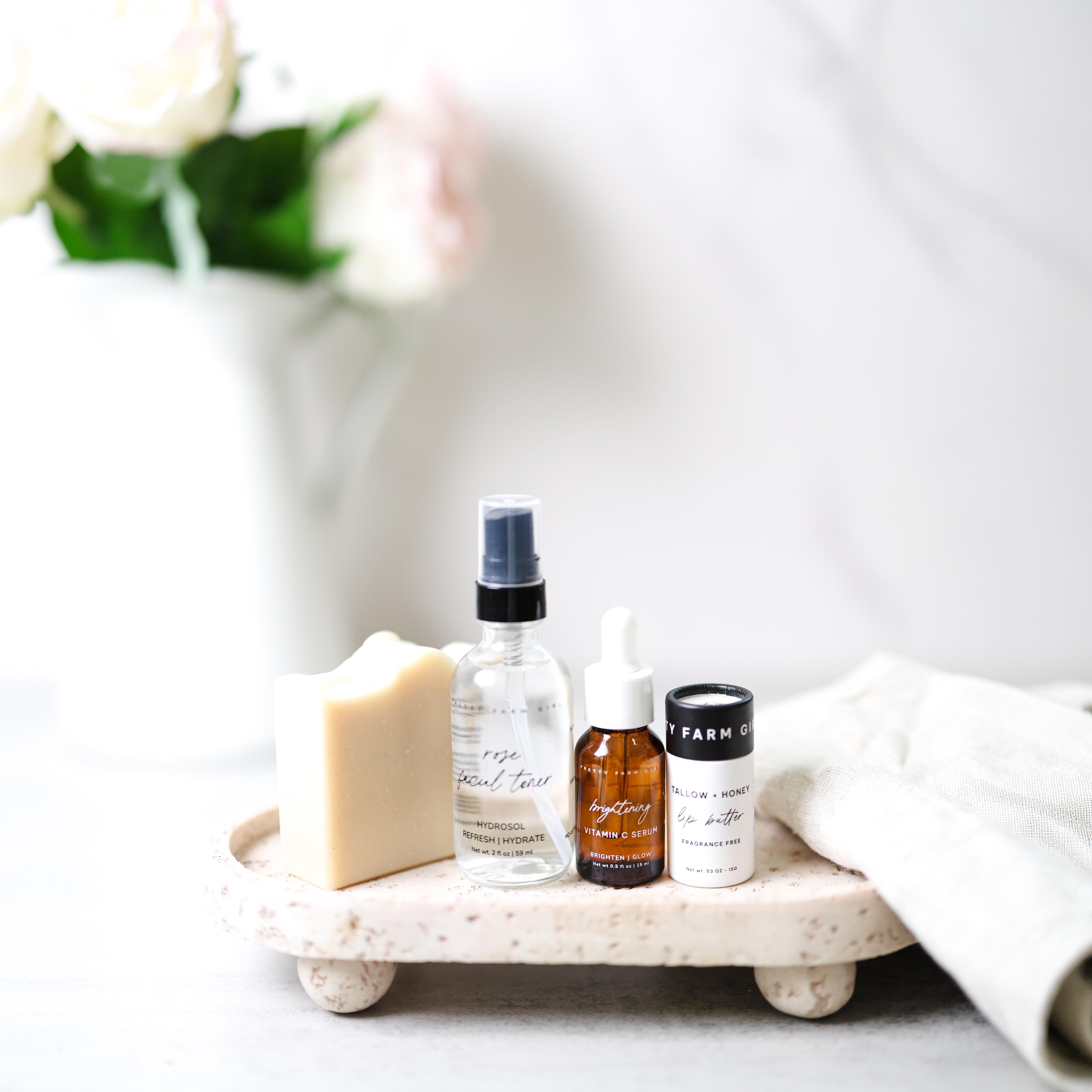 Pretty farm girl Rooted and Ready: Travel-Size Skincare Essentials Kit — main product shot