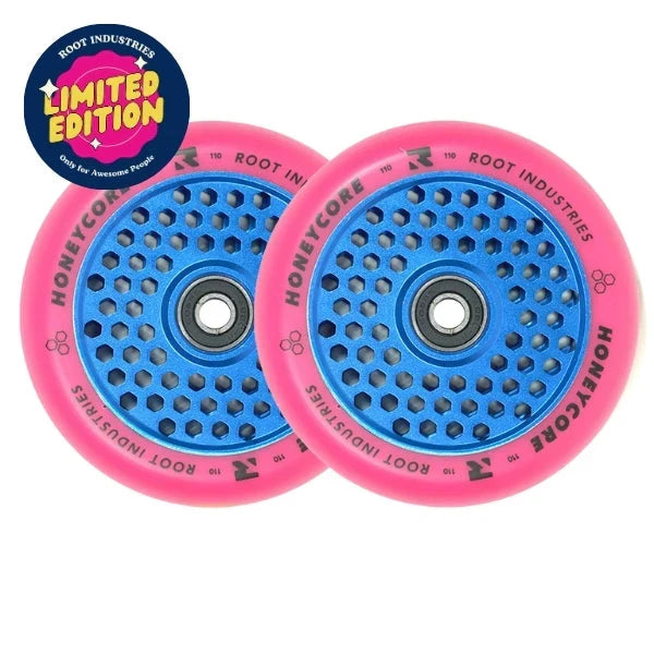 Root Industries HoneyCore Wheels 110mm - Pink/Blue by Skates USA