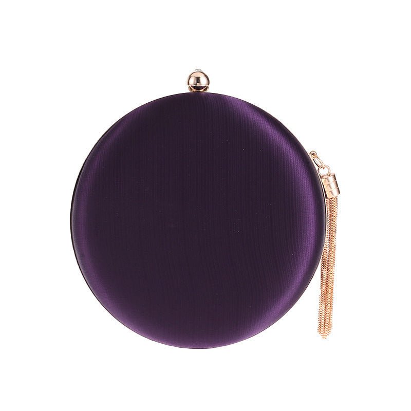 Mariam's Collection Round Evening Clutch Handbag with Braided Accent (MAC287) — main product shot