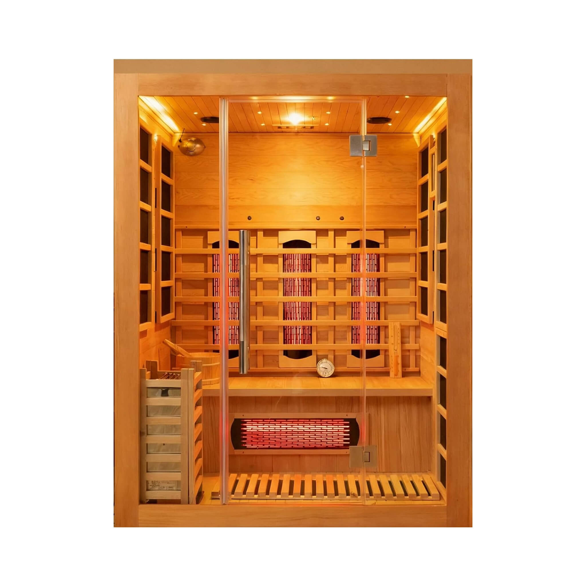 Rövia Aurora 3-Person Indoor Hybrid Sauna Room With Infrared And 4.5KW Steam Heater [Made-To-Order] (SAK41592) – SAKSBY WHOLE