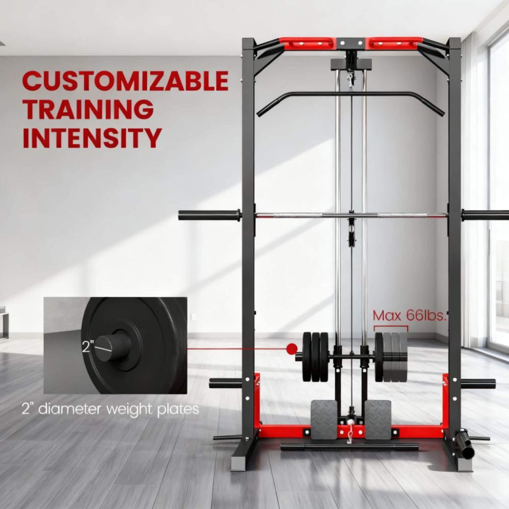 Rovix All-In-One Home Gym Squat Rack With Pull Up And Lat System (SAK95431) – SAKSBY WHOLESALE, view 7