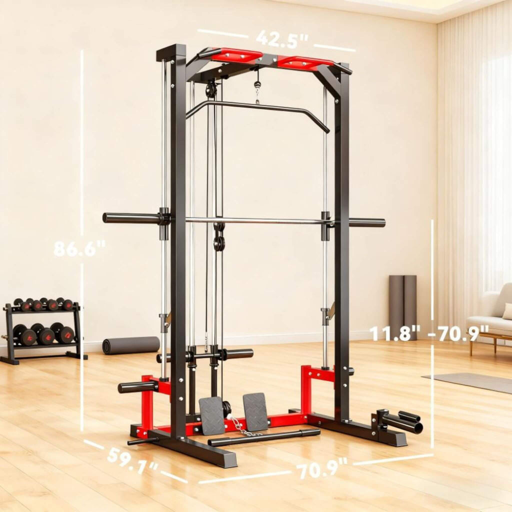 Rovix All-In-One Home Gym Squat Rack With Pull Up And Lat System (SAK95431) – SAKSBY WHOLESALE, view 9