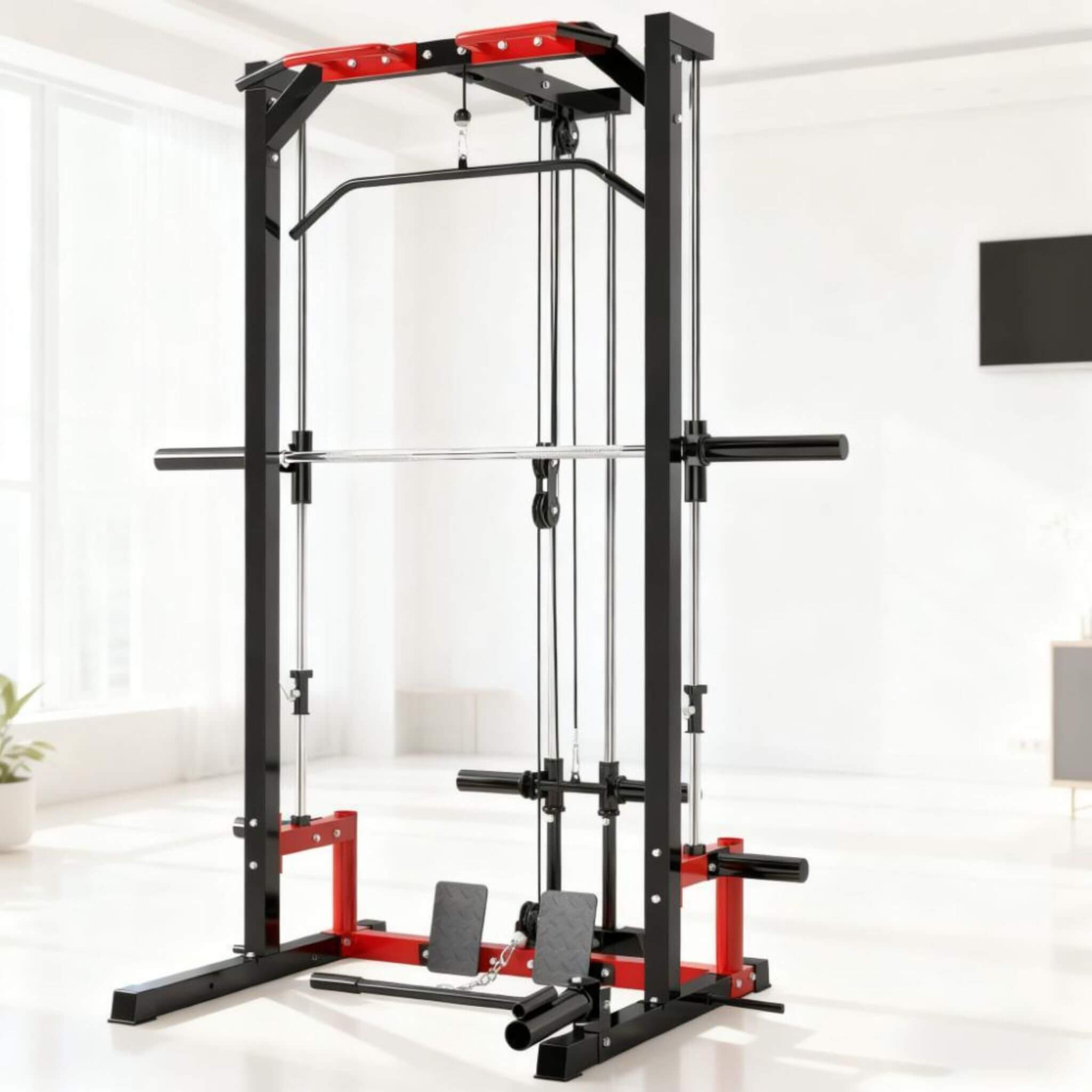 Rovix All-In-One Home Gym Squat Rack With Pull Up And Lat System (SAK95431) – SAKSBY WHOLESALE, view 3