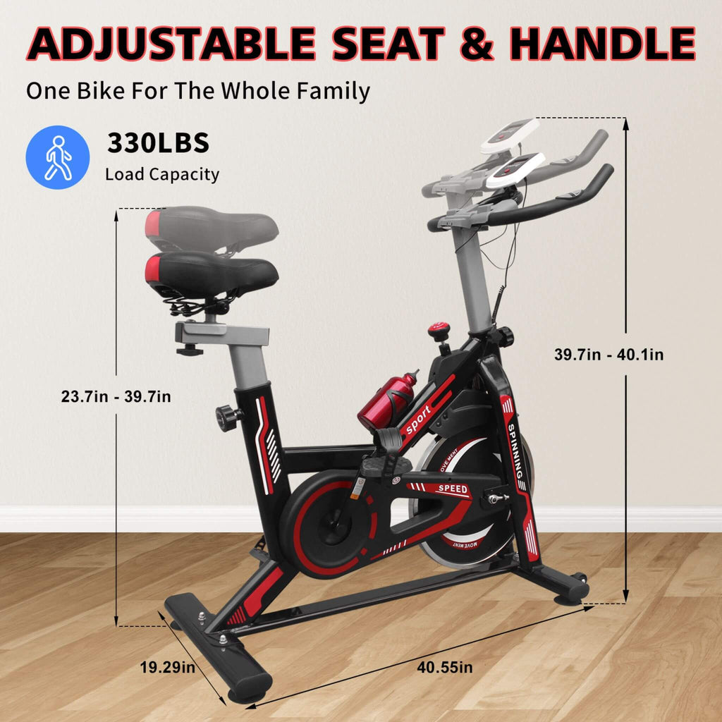 Rovix Indoor Exercise Spin Bike With Comfortable Cushioned Seat (SAK71645) – SAKSBY WHOLESALE, view 4