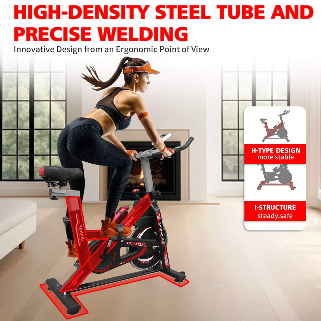 Rovix Indoor Exercise Spin Bike With Comfortable Cushioned Seat (SAK71645) – SAKSBY WHOLESALE, view 8