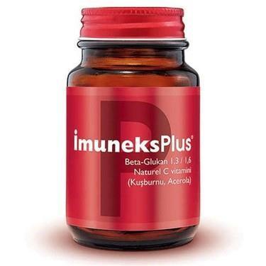 İmuneks Plus - Immune Support Supplement with Beta Glucan & Acerola Cherry - 30 Capsules