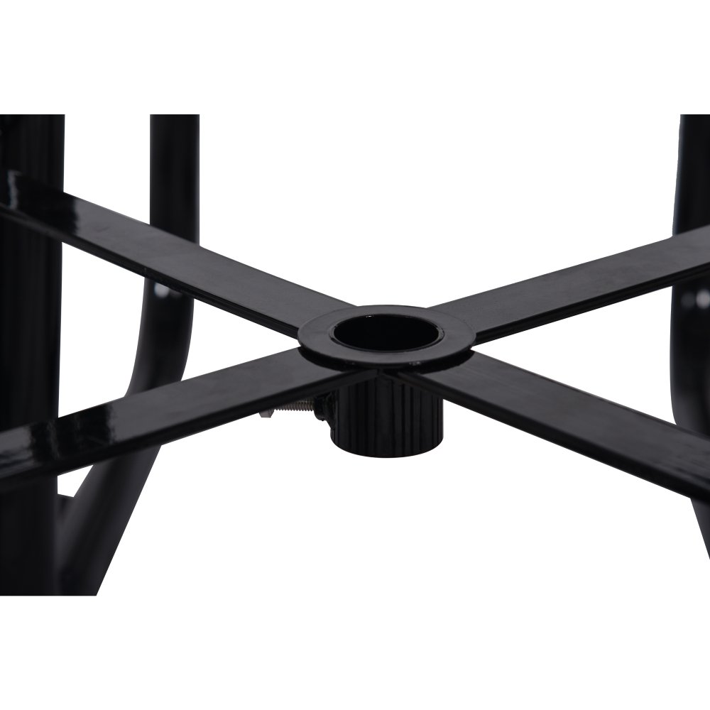 Large 46-Inch Stylish Square Steel Picnic Table W/ Thermoplastic Coating & Umbrella Hole (SAK90547) – SAKSBY WHOLESALE, view 