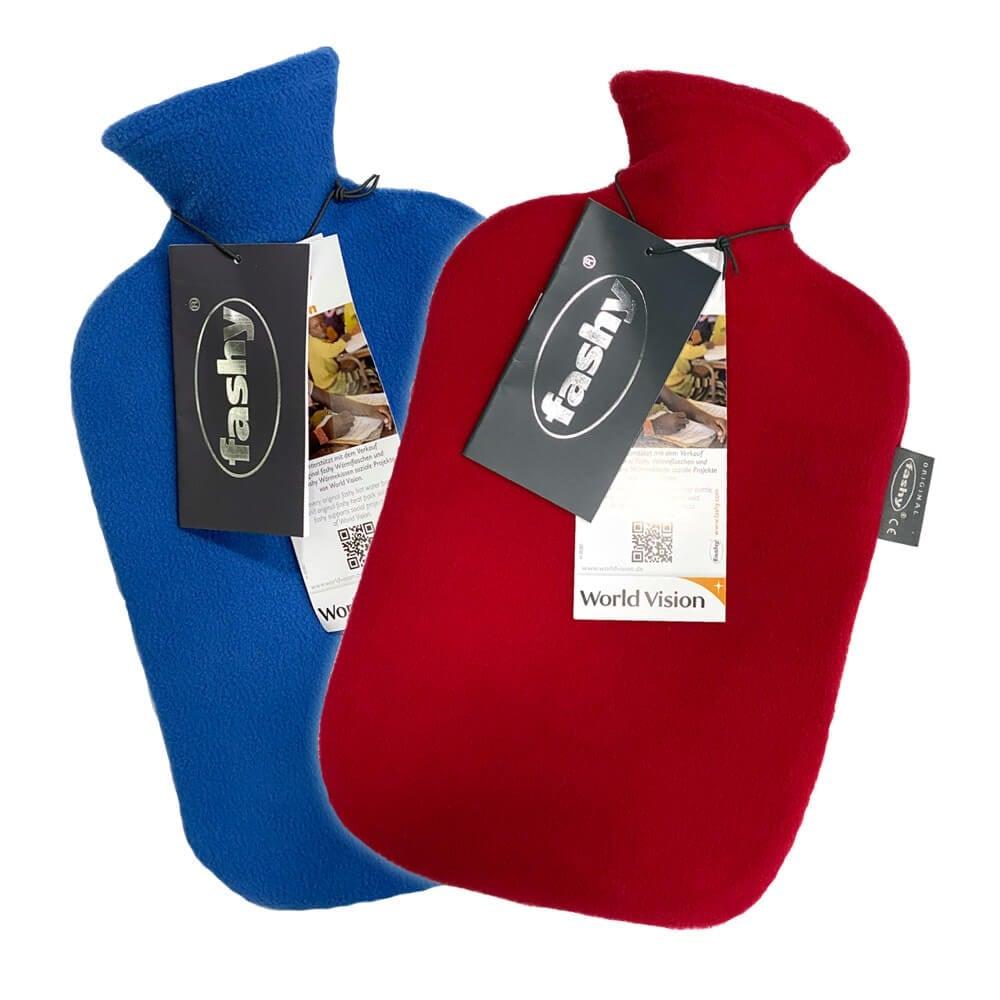 Fashy Odorless Hot Water Bottle with Cover - 2 Liter | Certified Quality
