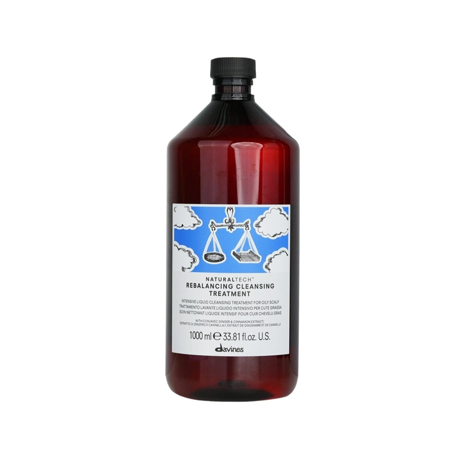 Davines Rebalancing Sebum Balancing Treatment 1000 ml - For Oily Hair, 33.81 fl oz