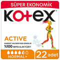 Kotex Sanitary Pads for Active Women - Rapid Absorption, Flexfit Design, 22 Count