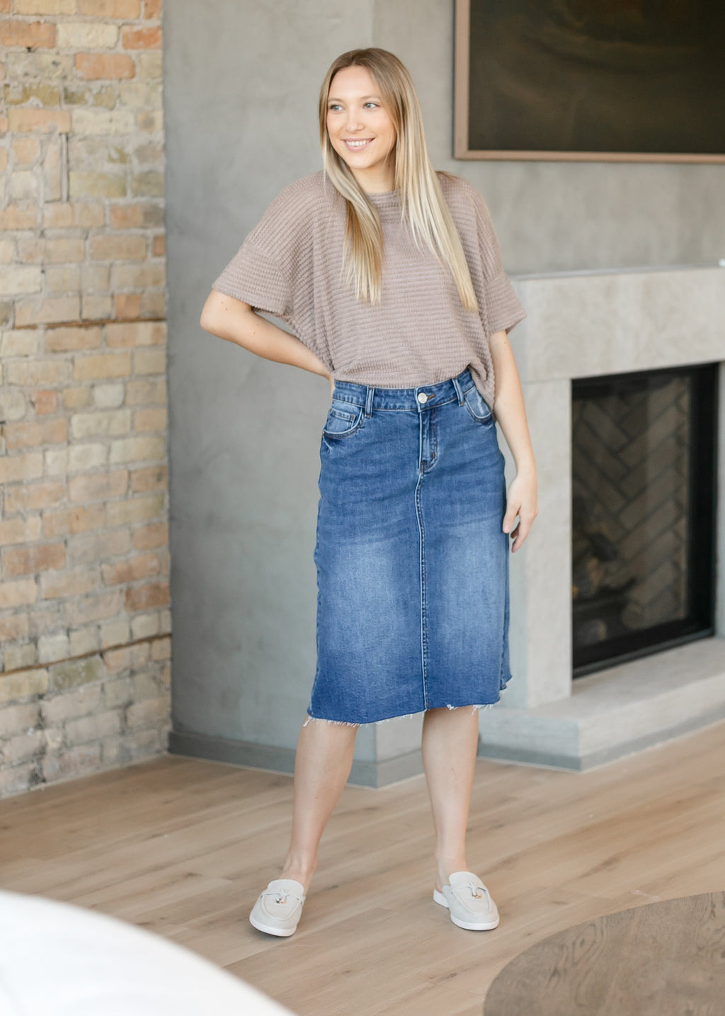 Inherit Co. Rylin Raw Hem Midi Skirt - FINAL SALE — packaging