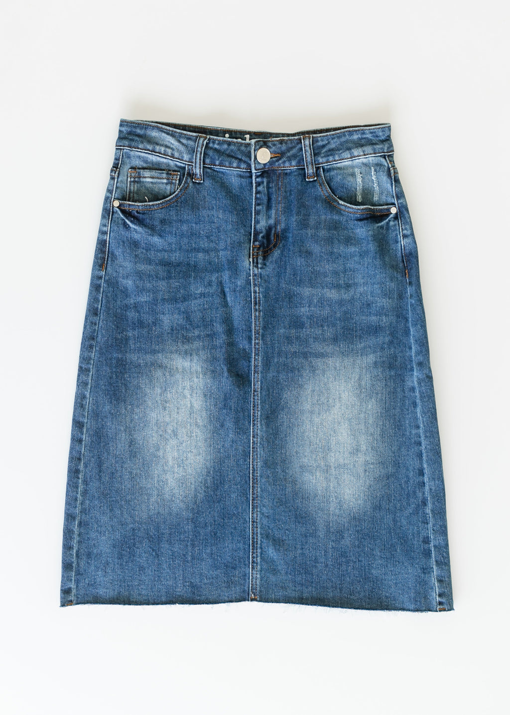 Inherit Co. Rylin Raw Hem Midi Skirt - FINAL SALE — color detail