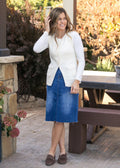 Inherit Co. Rylin Raw Hem Midi Skirt - FINAL SALE — main product shot