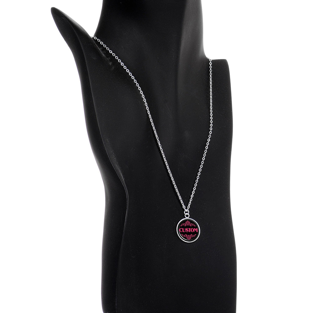 BodyCandy Custom Pink Personalized Name Silver Plated Chain Necklace — necklace custom category context