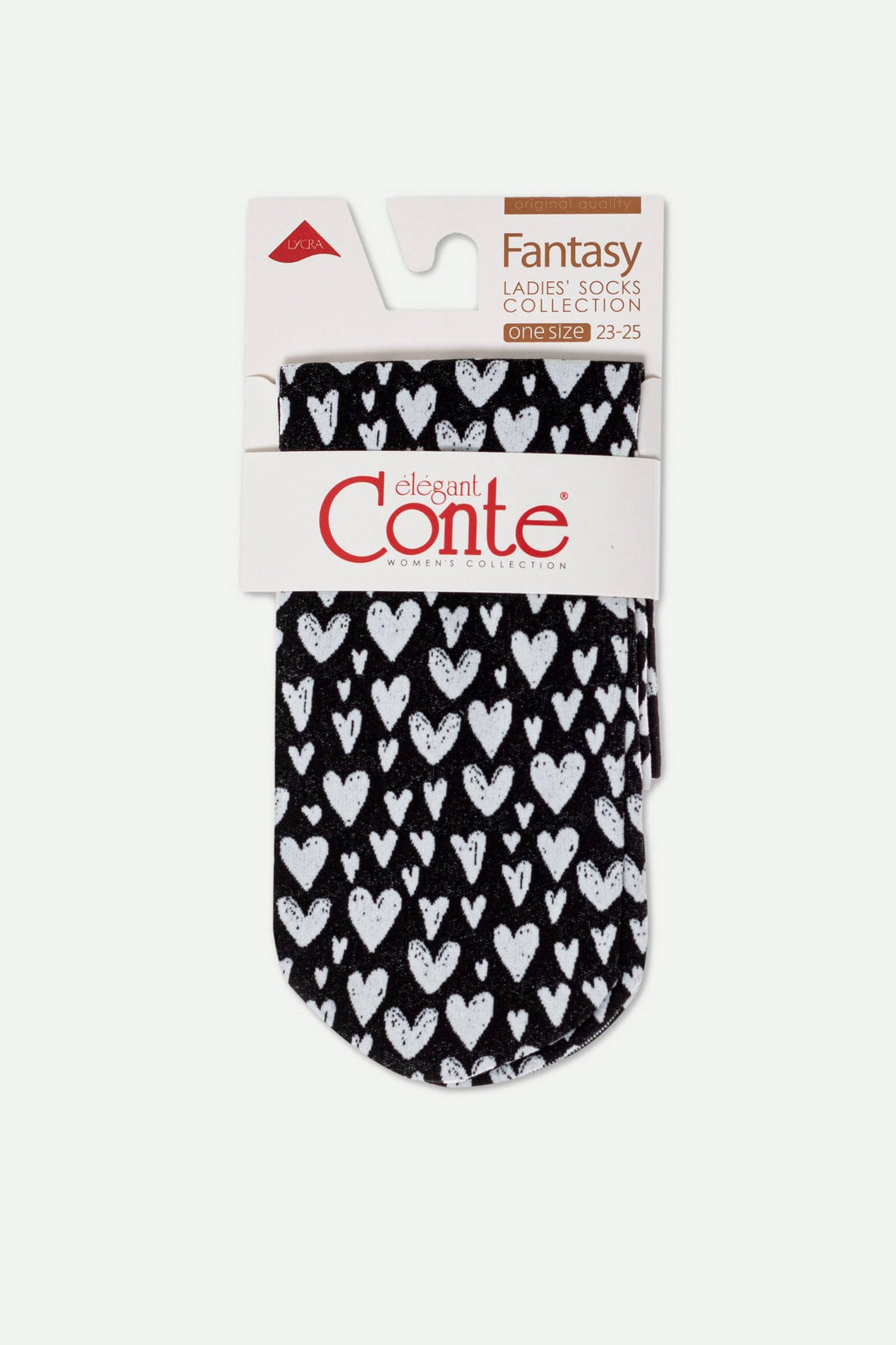 TheRanok.com Socks Conte Fantasy - Heart Pattern — alternative angle