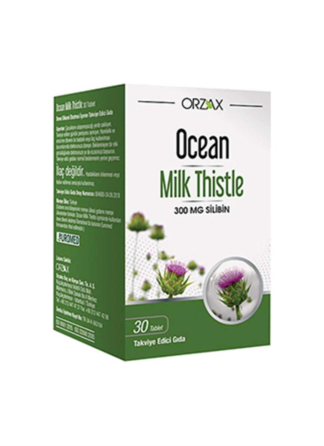 Ocean Milk Thistle Dietary Supplement - 300mg Silibin per Tablet, 30 Count