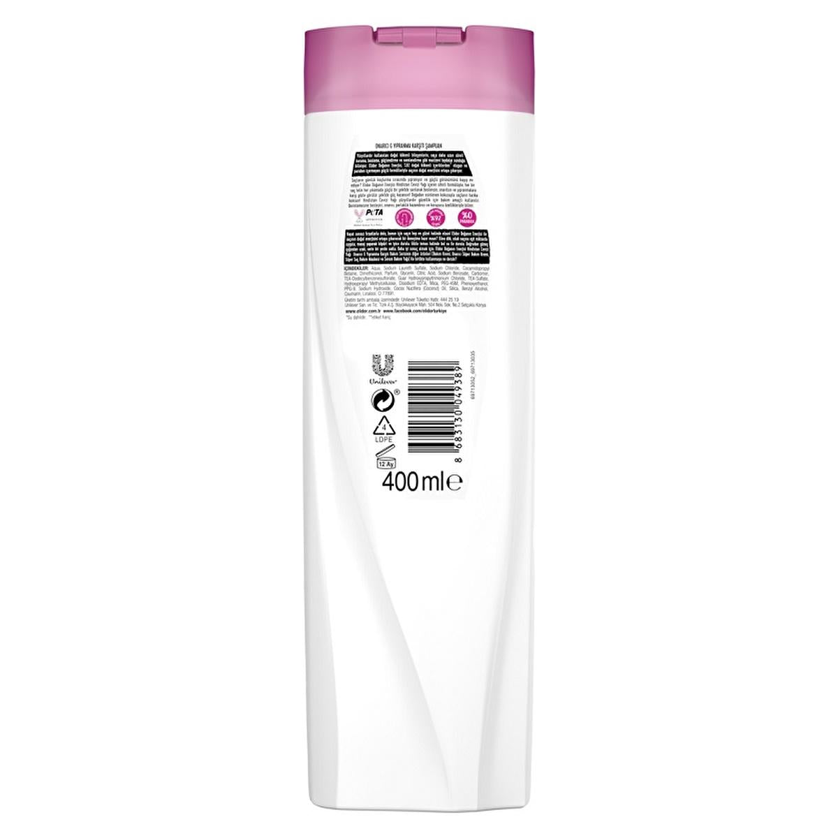 Elidor Coconut Oil Shampoo for Damaged Hair - Nourishing, Repairing & Paraben-Free - 13.53 fl oz