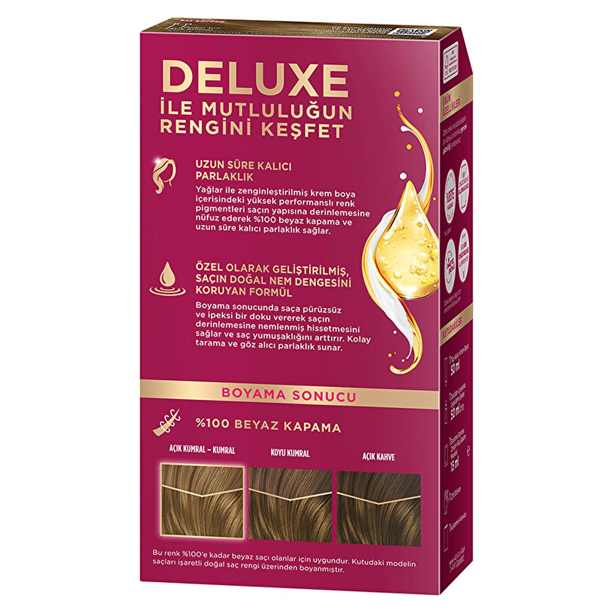 Palette Deluxe 8-0 Honey Blonde Hair Dye - Permanent, Long Lasting Color & Shine, Deep Nourishment with Oils