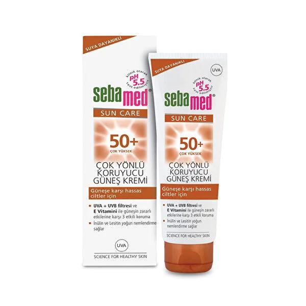 Sebamed SPF 50+ Sunscreen Cream for Sensitive Skin - UVA Protection, Alcohol-Free, 2.54 fl oz