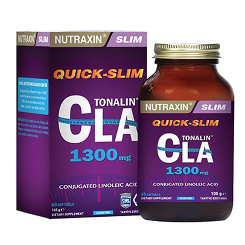 Nutraxin Tonalin CLA 1300mg: Max Strength Conjugated Linoleic Acid Supplement for Weight Management & Fat Loss - Allergen-Free, 60 Softgels