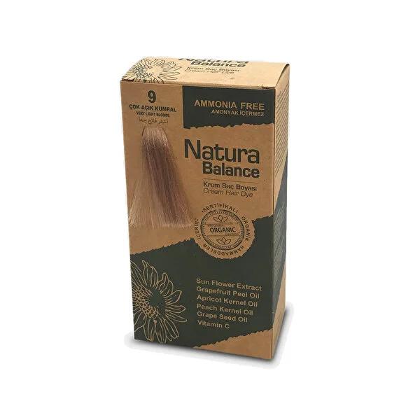 Natura Balance: Ammonia-Free Very Light Sandy Blonde Hair Dye (Shade 9) - Gentle Krem Sa� Boyasõ for Stunning Light Ash Blonde Color