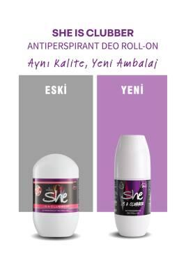 She Clubber Women's Roll-On Deodorant: Long-Lasting Fragrance & Sensitive Skin Protection - 1.69 fl oz