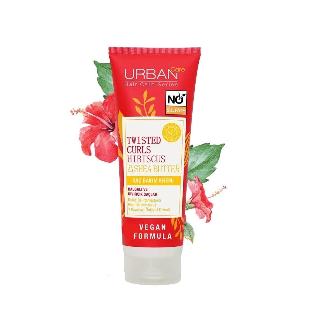 URBAN Care Twisted Curls Sulfate-Free Hair Cream with Hibiscus & Shea Butter - Moisturizing & Nourishing for Curly & Wavy Hair