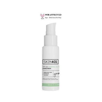 Skin401 SPF50+ Mineral Filter Sunscreen - Vegan, Cruelty-Free, Centella Asiatica Extract - 1.69 fl oz