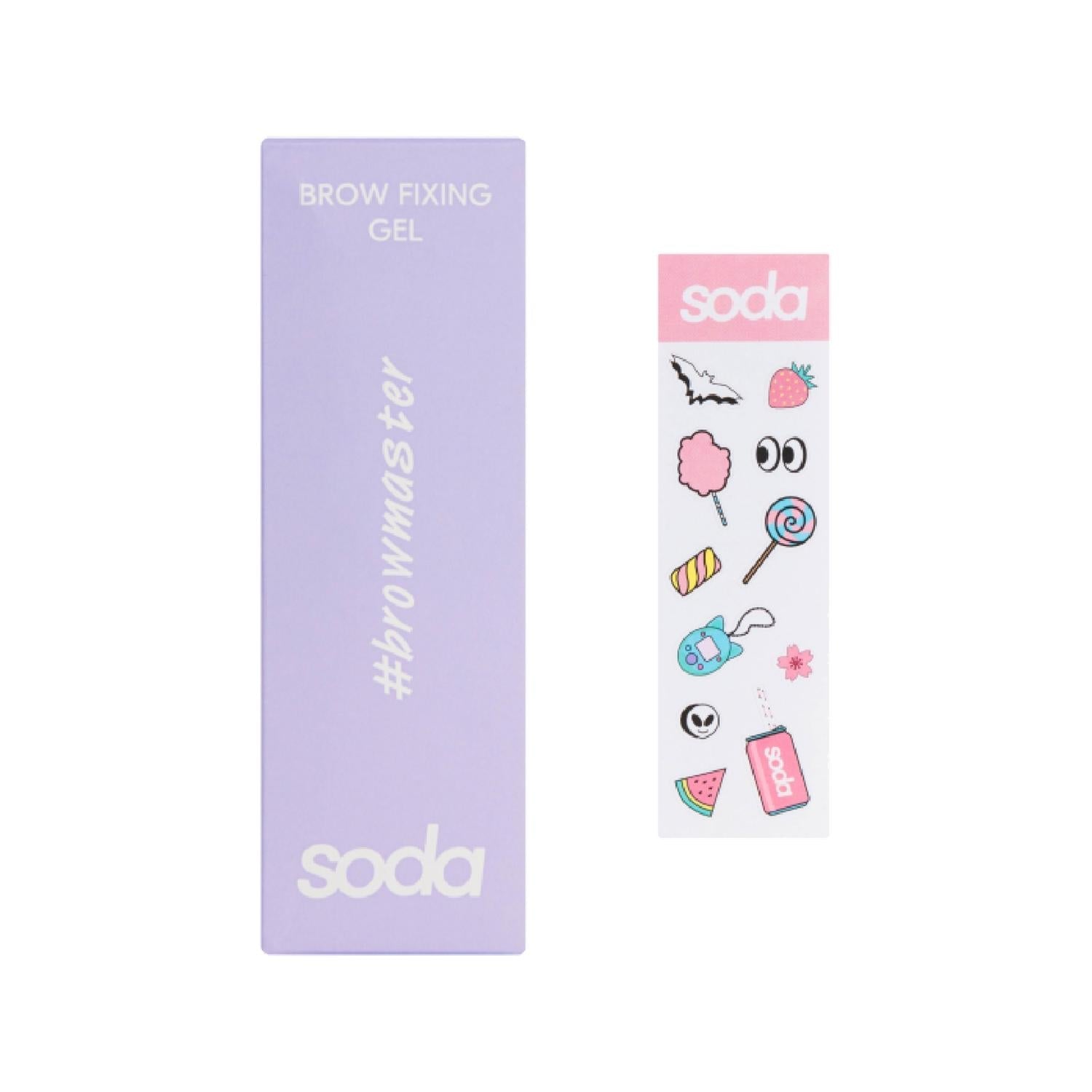 Soda Brow Fixing Gel 5 ml - Eyebrow Gel for Groomed Brows
