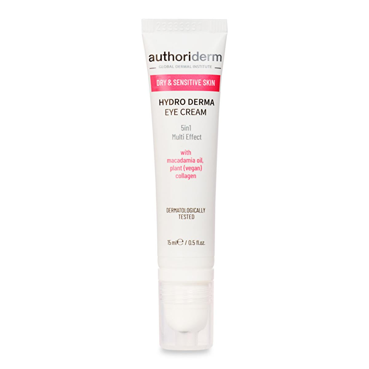 Authoriderm Eye Cream for Dry & Sensitive Skin: Hydrating, Nourishing, Revitalizing - Reduce Wrinkles, Dark Circles, Puffiness - 0.51 fl oz