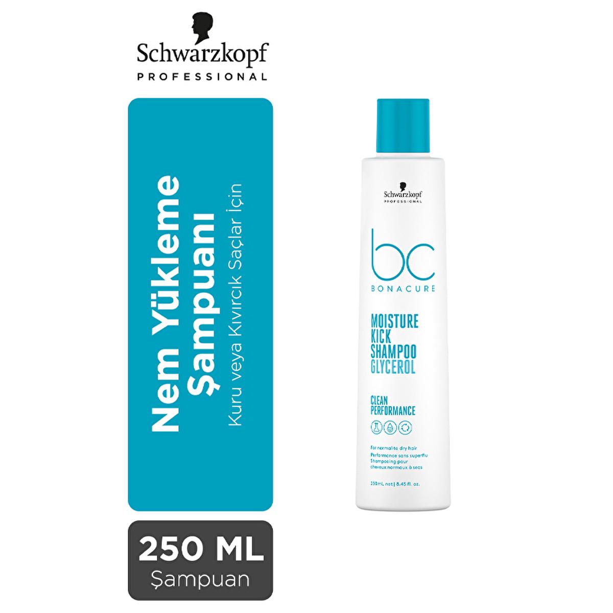 Bonacure Moisturizing Shampoo for Dry, Curly Hair - Sulfate-Free, Vegan, 8.45 fl oz