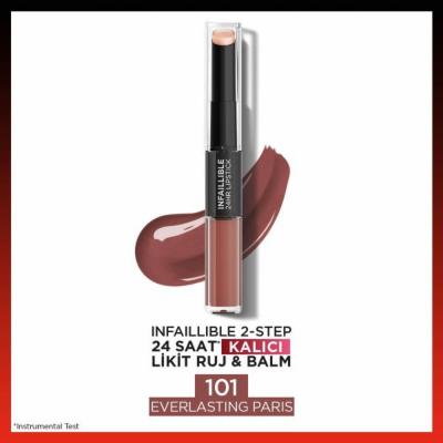 Loreal Paris Infaillible 24H Everlasting Liquid Lipstick & Hydrating Balm: Intense Color, Non-Drying, Long-Lasting Lip Color