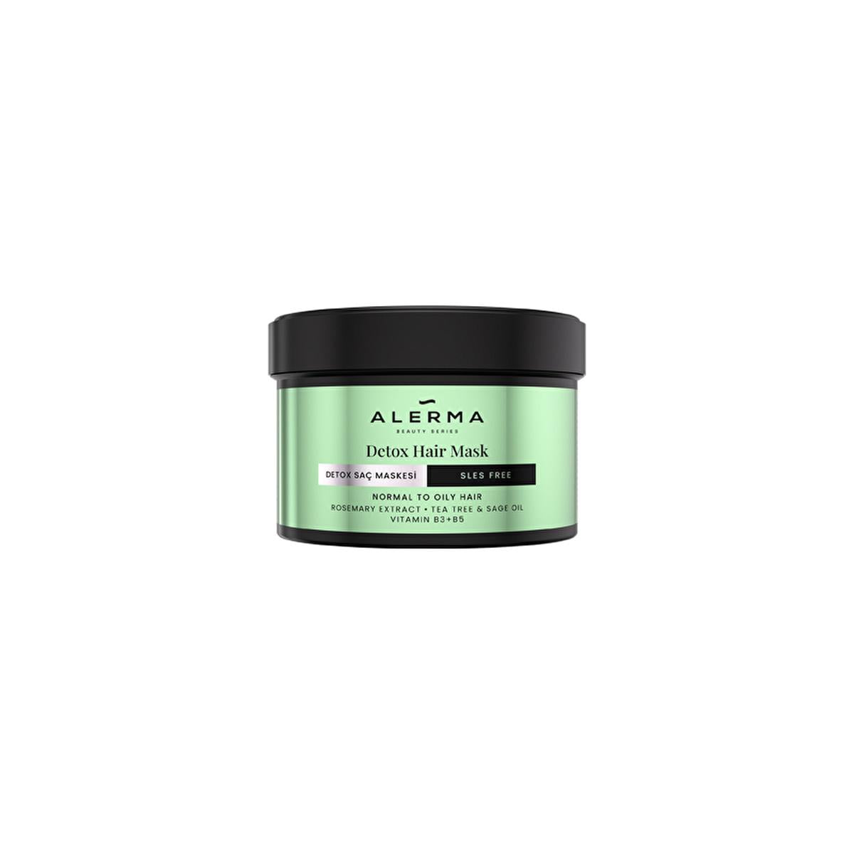 Alerma Detox Hair Mask - 8.12 fl oz, Vegan, Sulfate & Paraben-Free for Oily Hair