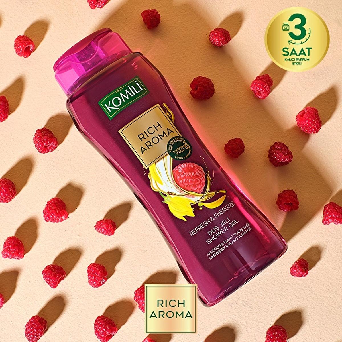 Komili Rich Aroma Refresh & Energize Shower Gel - Long Lasting Fragrance & Energizing Formula