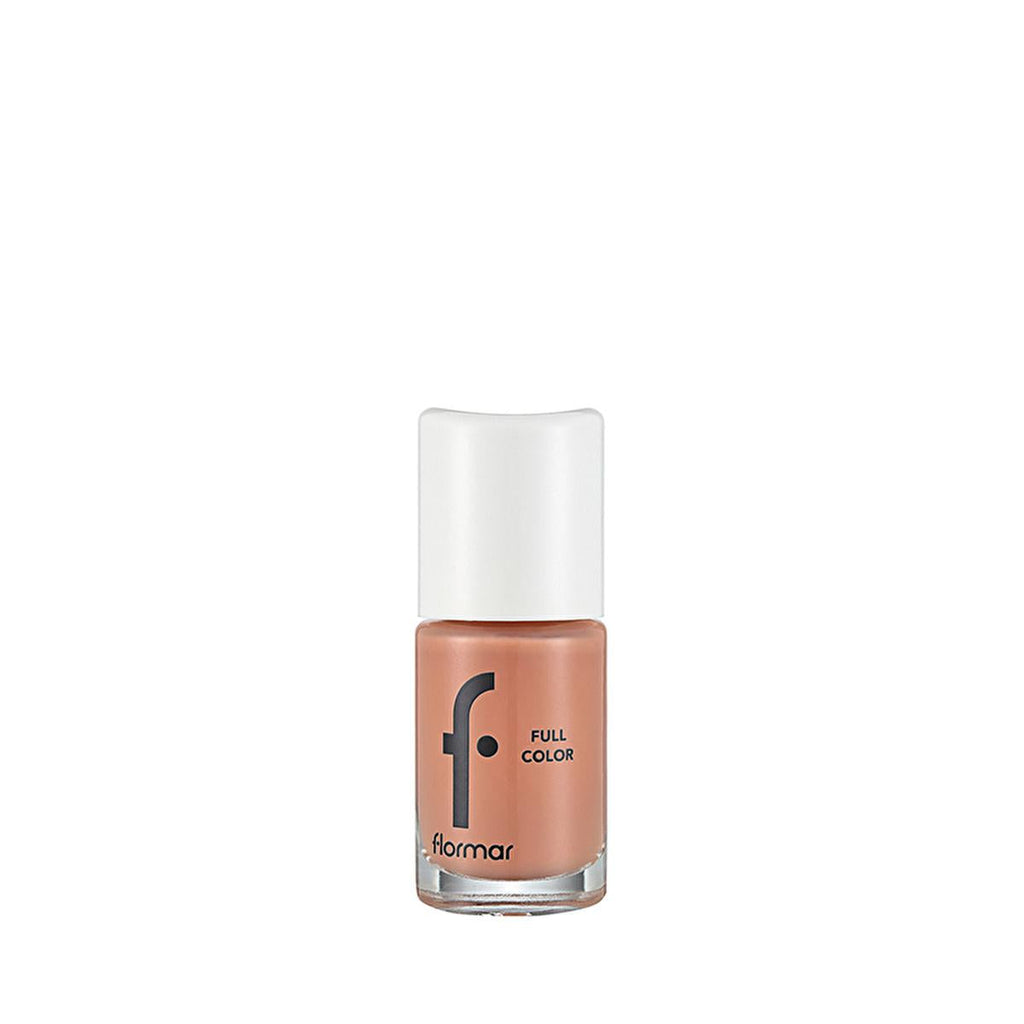 Flormar Full Color Nail Polish - High Pigment, Long Lasting, Glossy Finish - FC45 Peach Sparkler