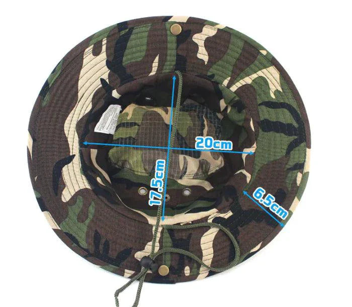 Safari Camo Sun Hat: Mesh Boonie for Outdoors