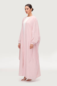 Safiyah Open Abaya - Pastel Pink Abayas Veiled 
