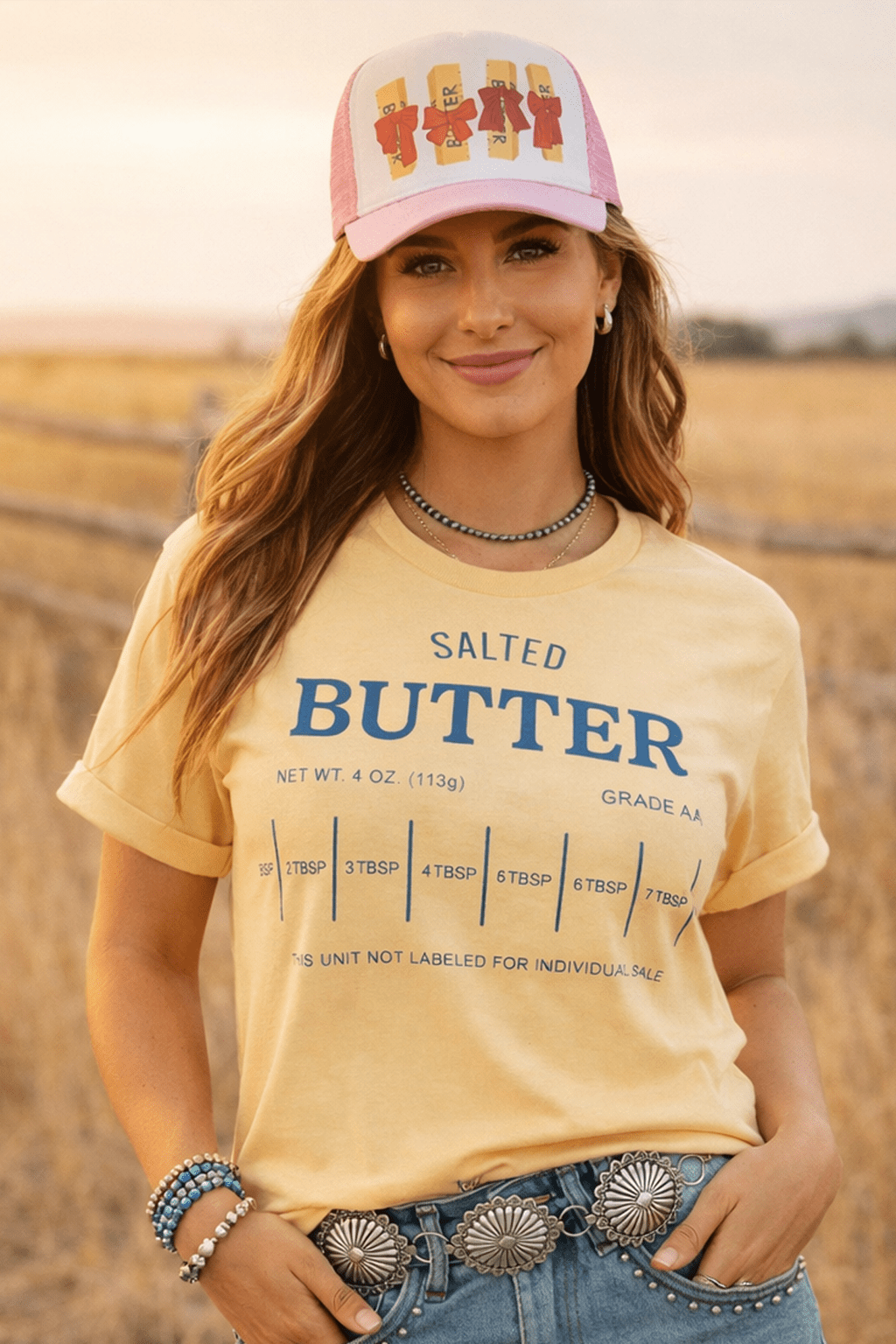 Wild Junkie Salted Butter Graphic Tee — construction detail