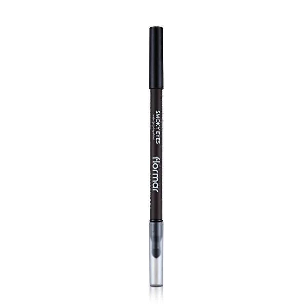 Flormar Smokey Eyes Clest Brown Waterproof Eyeliner - Long-Lasting, Intense Color, Dual-Ended Design