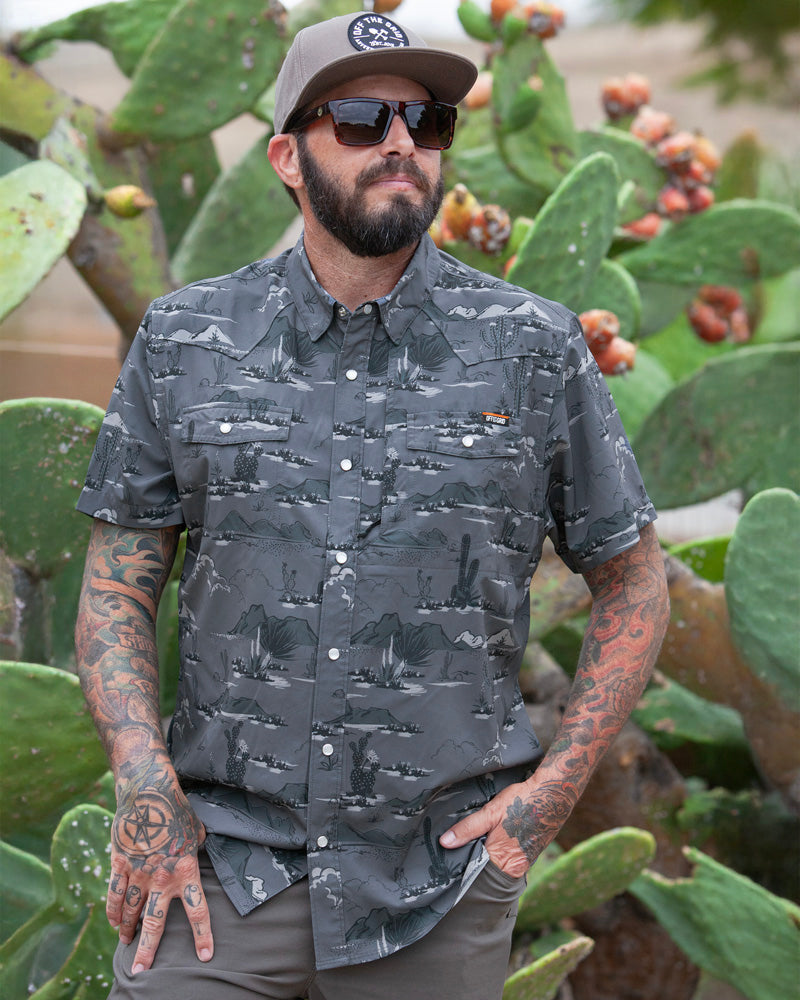 Off The Grid Surplus San Saba SS Shirt - Castlerock — detail close-up