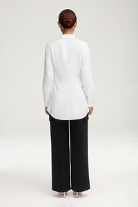 Sarah Fitted Button Down Top - White Clothing Veiled 