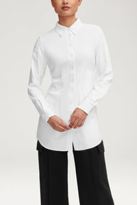 Sarah Fitted Button Down Top - White Clothing Veiled 