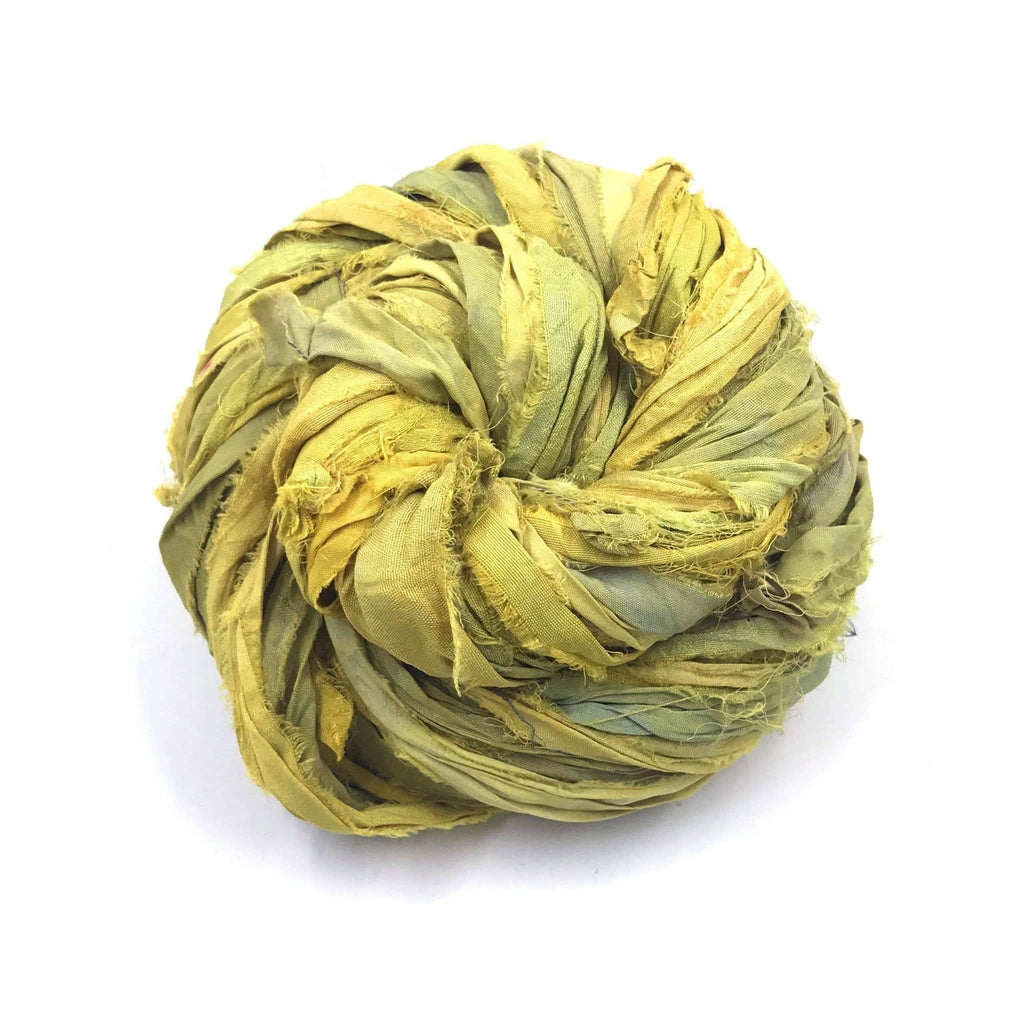 Darn Good Yarn Sari Silk Ribbon Beanie Crochet Kit — detail shot 6